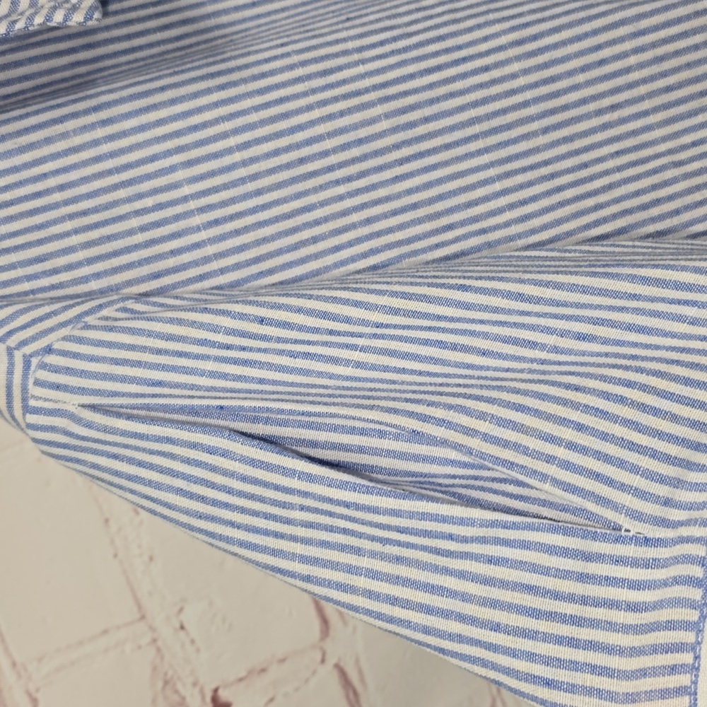 Blue and White Striped Layered Dress Womens Size L - Picture 5 of 10